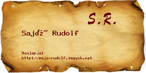 Sajó Rudolf névjegykártya